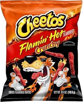 Flamin Hot Crunchy Snacks - Cheese Flavoured, 226.8g