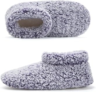 Cozylook Fuzzy Slippers for Women Indoor, Warm Bedroom Slip On Shoes, Winter Fluffy House Socks with Grippers, Cozy Christmas Gifts Unique
