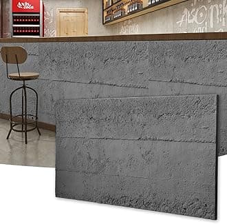 Art3d Cement Texture 3D Wall Panels, 4-Pack PU Wall Panels for Interior Wall Decor, 24" x 48", Dark Grey