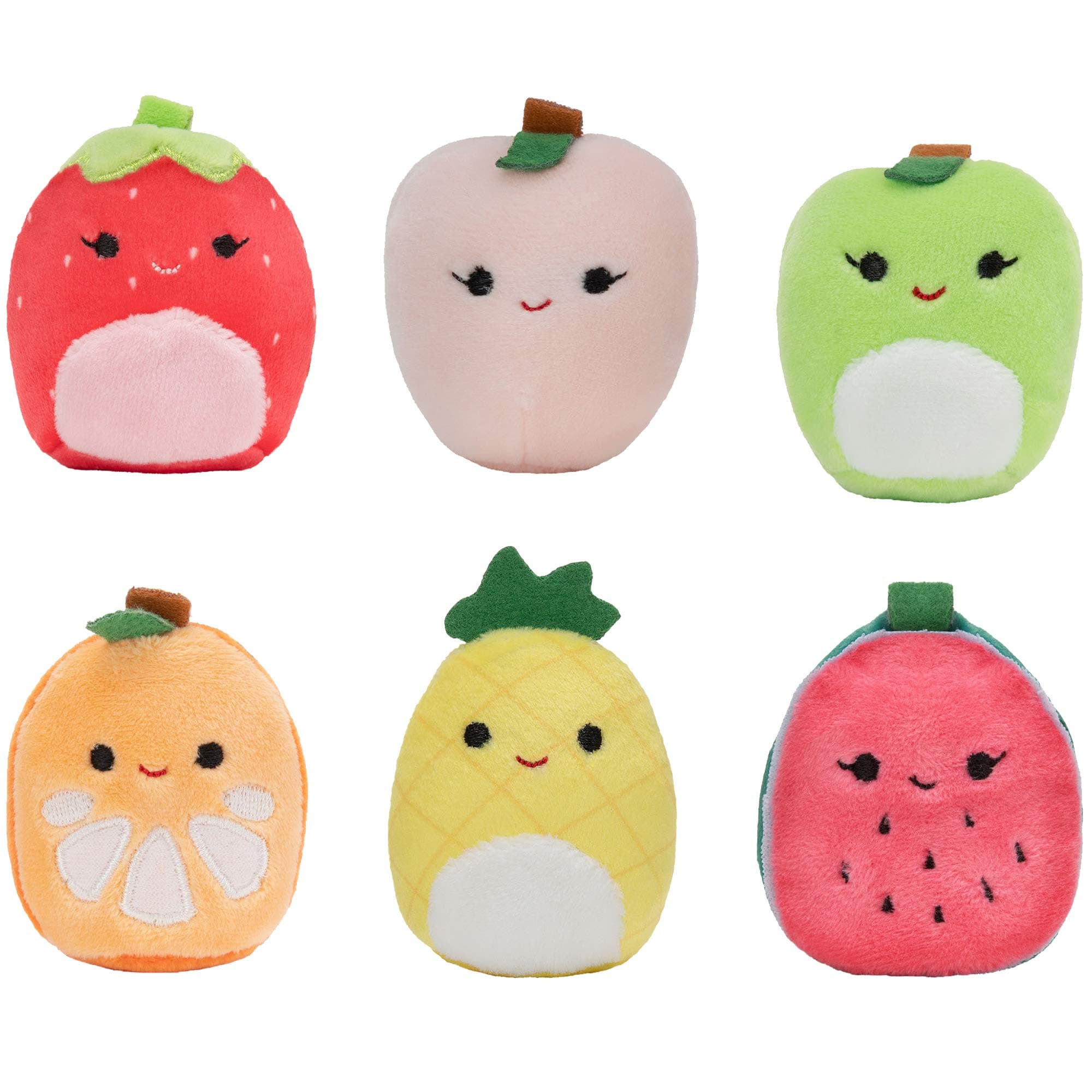 Squishmallows Mini Plush Fruit Squad 2" Soft Mini Mini Plush Mini Mini Plush Stuffed Mini Peach Pineapple Watermelon Irresistibly Colorful Fruit