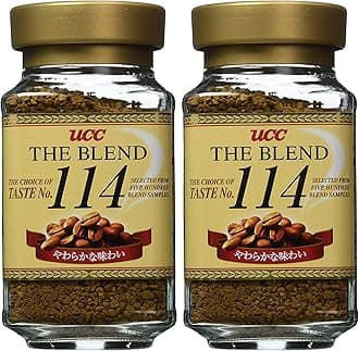 The Blend 114 Instant Coffee, Instant Black Coffee, Smooth Flavor, Imported from Japan, 3.17 Oz (90 g), Pack of 2