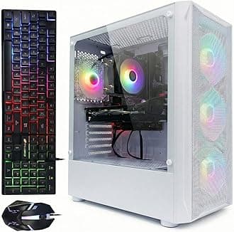 Gaming Desktop PC, Intel Core i7 3.4G up to 3.9G, 32G RAM, 1T SSD, Radeon RX 5700 8G GDDR6, 600M WiFi, BT 5.0, RGB Fan x 6, Keyboard & Mouse & Mouse Pad, BT Sound Bar, W10H64