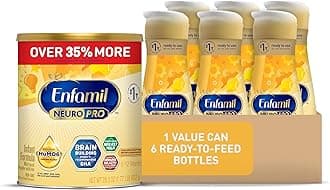 EnfamilNeuroPro Baby Formula, MFGM* 5-Year Benefit, Brain-Building Omega-3 DHA, Exclusive Immune Supporting HuMO6 Blend, 28.3 Oz + Ready-to-Feed Infant Formula, Liquid, 32 Fl Oz (6 Count)