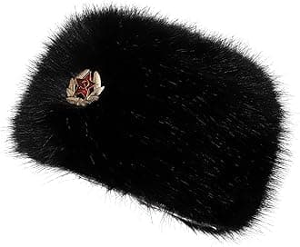 sy soul young Women's Winter Faux Fur Cossak Russian Style Hat Warm Cap