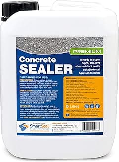 Smartseal Premium Concrete Sealer - Easy to Apply, High Protection, Oil & Water Repellent, Food Safe. Suitable for All Surfaces - 25 Litre