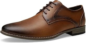 Jousen Men's Oxford Plain Toe Dress Shoes Classic Formal Derby Shoes