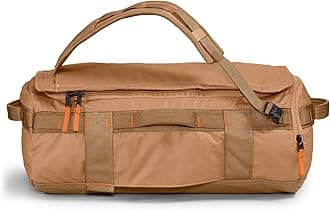 THE NORTH FACE Base Camp Voyager Duffel—32L, Almond Butter/Utility Brown/Mandarin, One Size, Casual