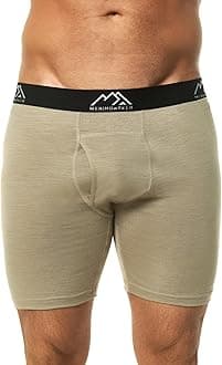 Merino.tech Merino Wool Boxer Briefs Men - Merino Wool Underwear Breathable Dry Fit Comfy Sports Base Layer for Men