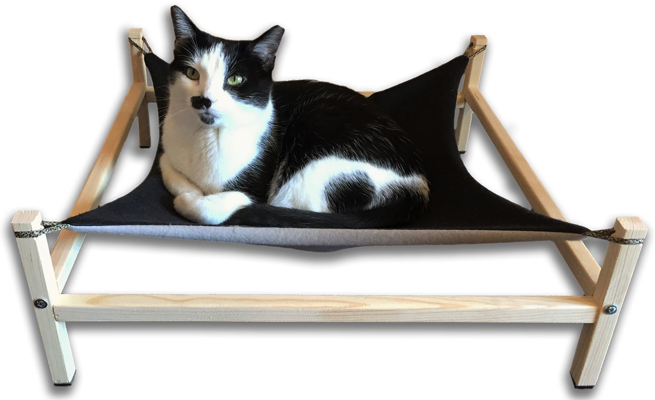 Suburban Cat Hammock with Solid Pine Wood Stand
