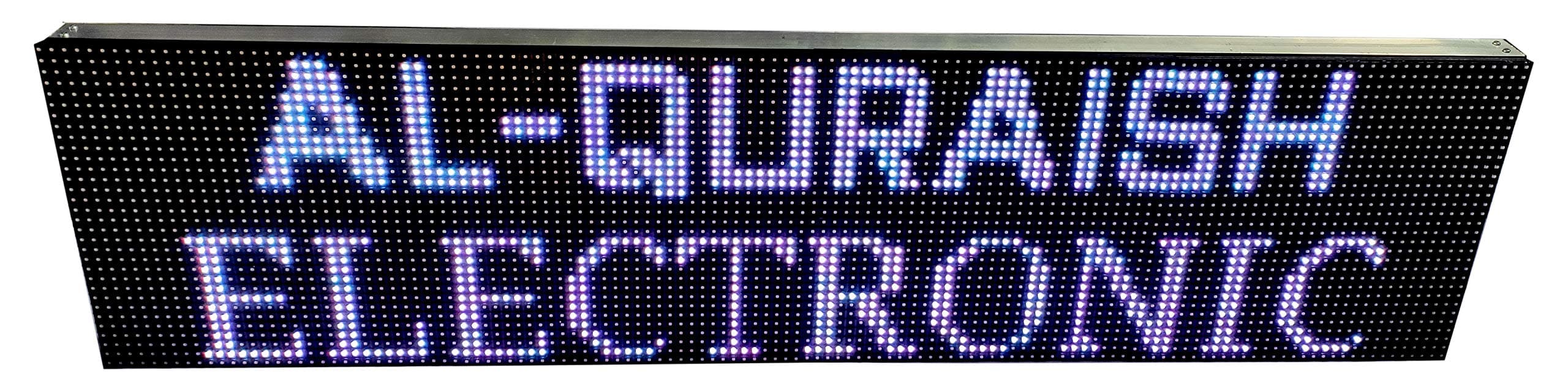 AL-QURAISH P10 Led Running/Scrolling Programable Text Message Display Board WI-FI (WHITE, 12 INCH. × 49 INCH. BOTH SIDE)