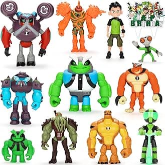 Ben Toys Action Figures Model - 11PCS Figurine Toys Anime Character Figurines with Cake Toppers, Science Themed Party Decor, Kids Birthday