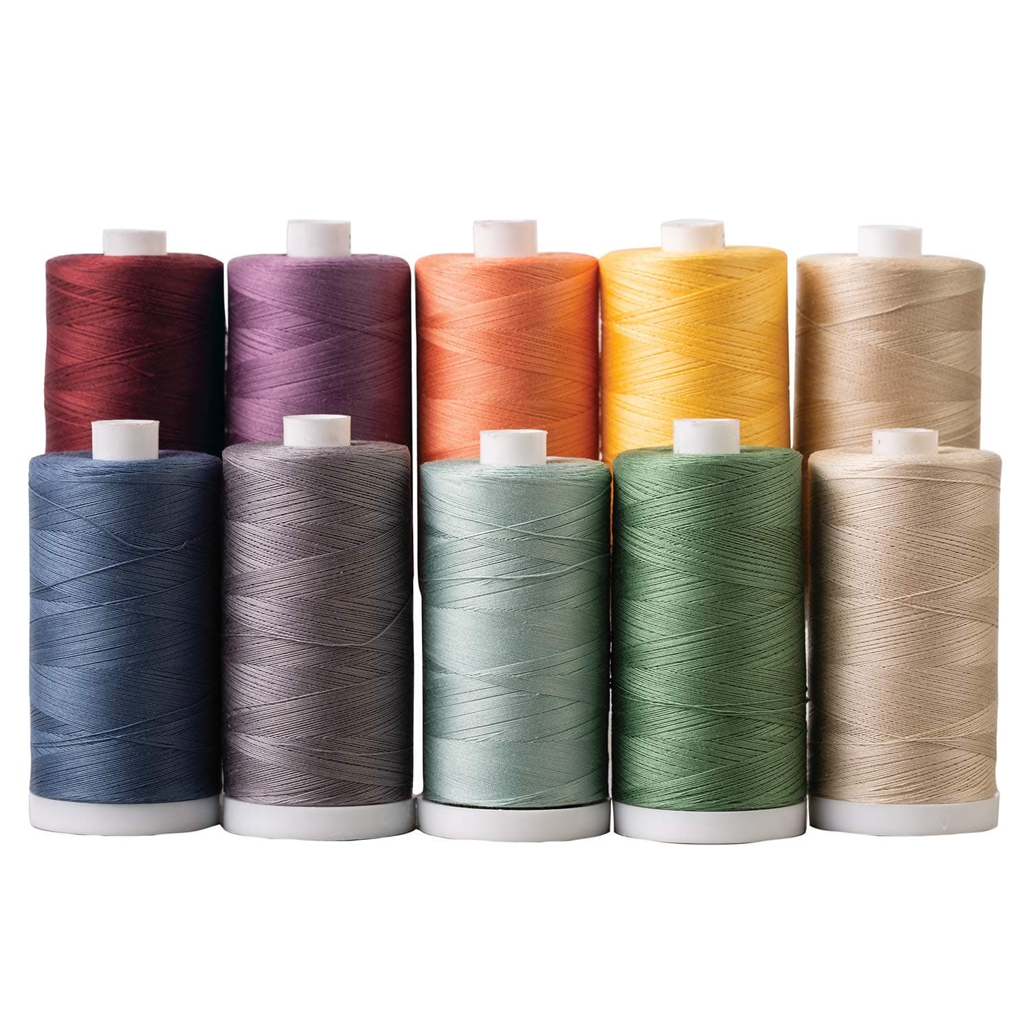 Connecting Threads 100% Cotton Thread Sets - 1200 Yard Spools (Set of 10 - Farmhouse)