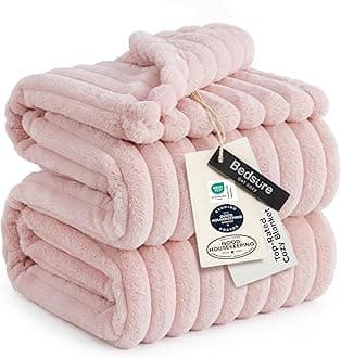 GentleSoft King Size Blanket for Bed - Cozy Soft Blankets for Women, Cute Large Fleece Throws for Girls, Crystal Pink, 108x90 Inches