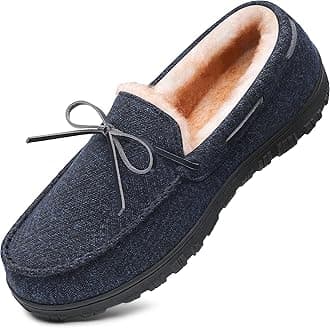 Mens Slippers Indoor Outdoor Memory Foam House Shoes Anti-Slip Moccasins Slippers for Men