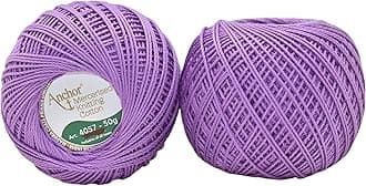 HUNNY- BUNCH® Premium Anchor Mercerised Knitting Crochet Cotton Thread Yarn Balls for Knitting, Weaving, Embroidery, DIY and Craft Making (Art. 4057) 50G - Pack of 1 (98)