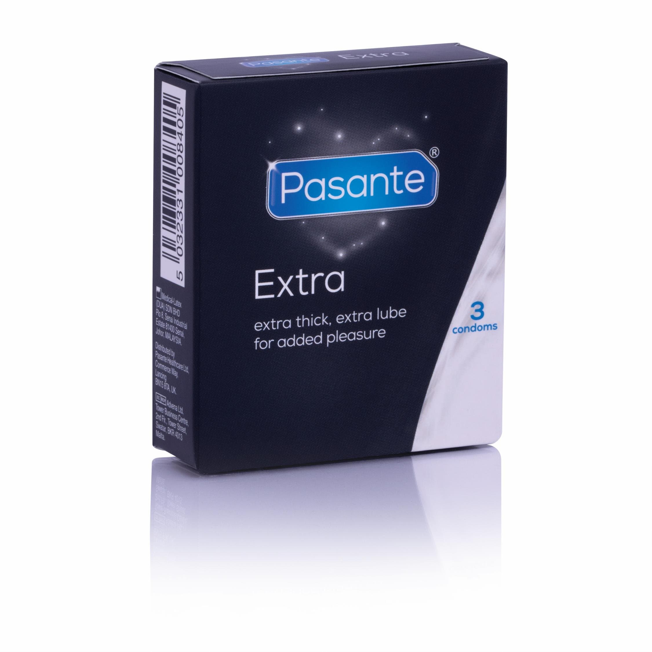 Pasante Extra Safe Condoms, 3 Count