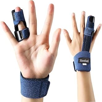 Finger Extension Splint for Trigger Finger, Mallet Finger, Finger Knuckle Immobilization, Finger Fractures, Wounds, Post-Operative Care and Pain Relief (10)