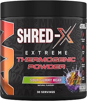 Applied Nutrition Shred X Fat Burner - ABE All Black Everything Fat Burner, Thermo Weight Management (300g - 30 Servings) (Sour Gummy Bear)