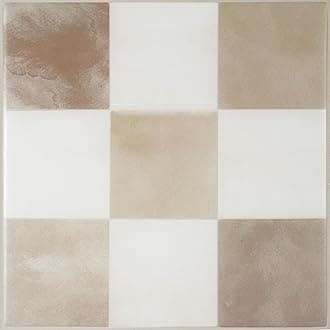 Smart Tiles Stick On Tiles Splashback - Luxor Beige/Ivory, Self Adhesive Wall Tiles, 5 Wall Panels 7.75x7.75 in, Heat Resistant Adhesive Wallpaper Tile, Water Resistant Bathroom Tile, Made in Canada