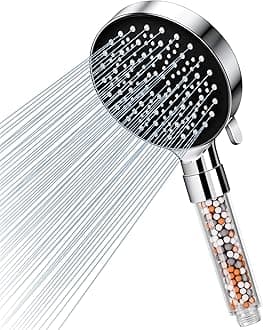 Magichome Shower Head, Filter Shower Head High Pressure 6 Modes(Only Shower Head), Hard Water Filter Shower Head to Increase Pressure with Anti-limescale Silicone Nozzles