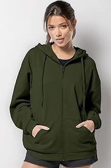 FUNKY MONKEY - Women's Cute Hoodies Teen Girl Winter Jacket Sweatshirts Casual Drawstring Clothes Zip Up Hoodie with Pocket