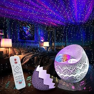 Rossetta Galaxy Projector, Star Projector LED Lights for Bedroom, Outdoor Lighting Projector, Starry Night Light with White Noise and Bluetooth Speaker, Gifts for Kids Adults Christmas, Birthdays