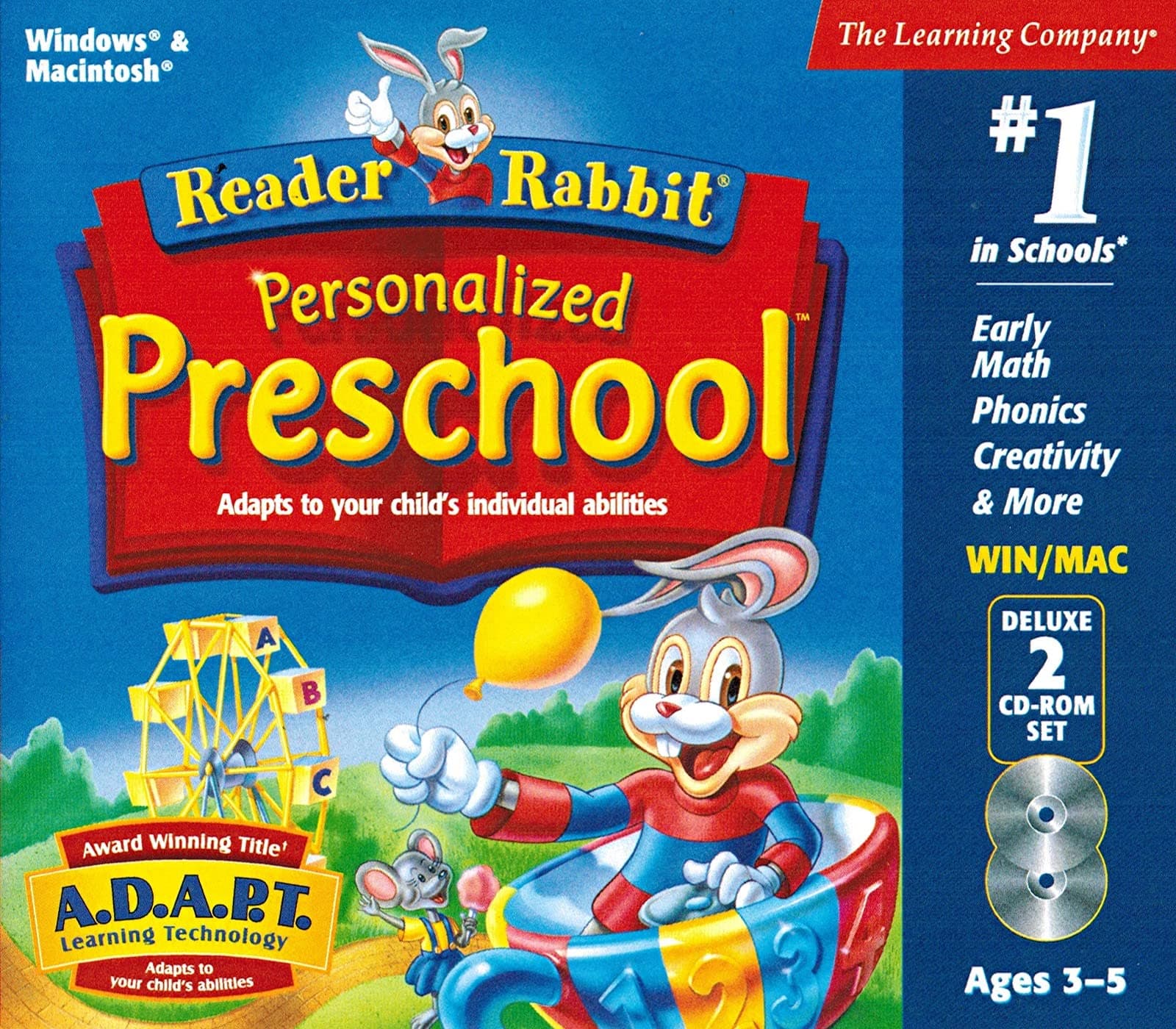 Reader Rabbit Preschool Educational Computer Game [CD] [CD-ROM]