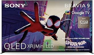 BRAVIA 9 QLED (XR l Mini LED), K65XR90, 65 Inch 4K HDR Google Smart TV, Gaming Features for PlayStation 5, IMAX Enhanced, Dolby Vision Atmos, Chromecast, AirPlay, 120Hz, 5 Year Warranty