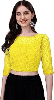 Womens Readymade Fancy Sifli Work Half Sleeve Saree Blouse.