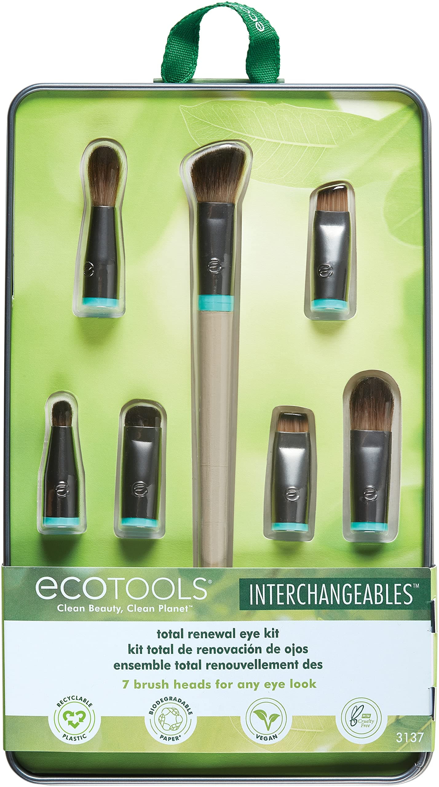 Ecotools Eye Kit Interchangeable Makeup Brush Set with Case 7 Pcs