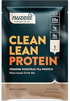 Nuzest Clean Lean Protein - Premium Vegan Protein Powder, Real Coffee, Sample Size, 1 Serving