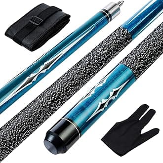 58 Inch 19oz/20oz Maple Billiard Stick Pool Cue Set 13mm Tip, Hardwood Canadian Maple Professional Billiard Pool Cue Stick