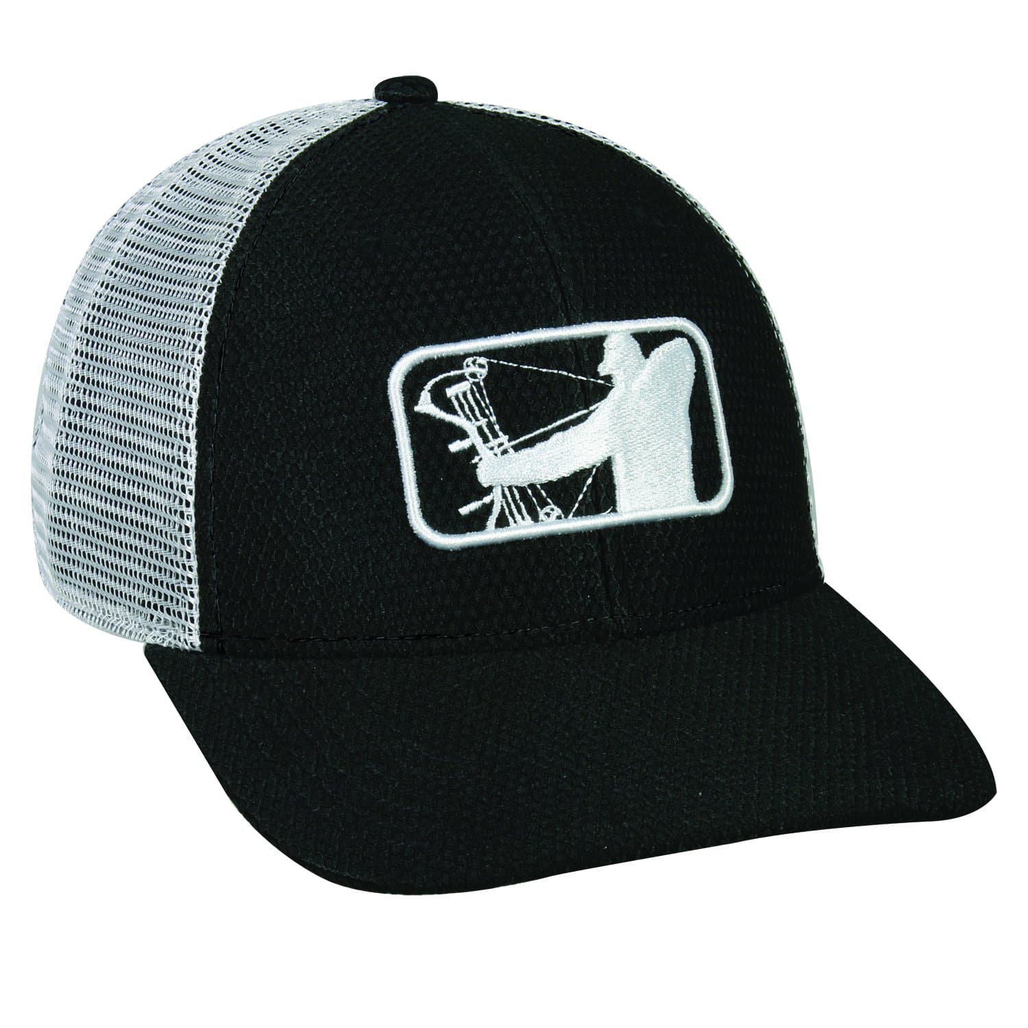 MLBH Adjustable Closure Mesh Back Cap, Black/White