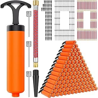 Ball Pump, Ball Pump for Sport Balls, Soccer Ball Pump, Hand Pump with 3 Needles, Nozzle, Extension Hose, Perfect for Volleyball, Basketball, Rugby, Balloon, Exercise Ball Inflator System