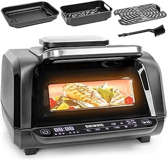 Duronic Air Fryer Health Grill FG19, Air Fryers Grill for Cooking Chips, Grilling Chicken Vegetables, Baking Pies Cookies, Electric Airfryer Oven, Indoor BBQ Grilling, Dinner Parties