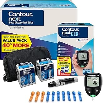 Ascensia CONTOUR NEXT GEN Blood Glucose Monitoring System – All-in-One Kit for Diabetes with Glucose Monitor and 90 Test Strips For Blood Sugar & Glucose Testing