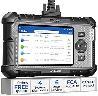 TOPDON AD500 OBD2 Scanner Car Code Reader Scan Tool, Engine ABS SRS Transmission Diagnostics Tool, Oil/Throttle/SAS/TPMS/BMS/EPB Reset Car Scanner, Free Upgrade for DIY