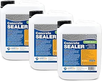 Smartseal Premium Concrete Sealer - Easy to Apply, High Protection, Oil & Water Repellent, Food Safe. Suitable for All Surfaces - 3 x 5 L
