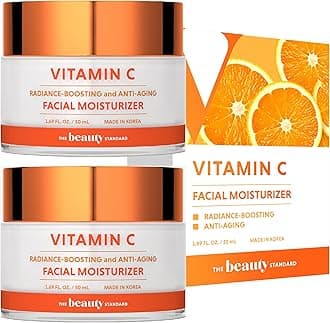 Vitamin C Facial Moisturizer - Hydrating & Anti-Aging, Smooths & Brightens Skin - Dermatologist Tested, Cruelty-Free Korean Skin Care for All Skin Types - 1.69 fl. oz (2 Pack)