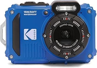 KODAK PIXPRO WPZ2 Rugged Waterproof Shockproof Dustproof WiFi Digital Camera 16MP 4X Optical Zoom 1080P Full HD Video Vlogging Camera 2.7" LCD (Blue)