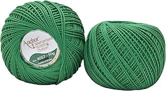 HUNNY- BUNCH® Premium Anchor Mercerised Knitting Crochet Cotton Thread Yarn Balls for Knitting, Weaving, Embroidery, DIY and Craft Making (Art. 4057) 50G - Pack of 1 (229)