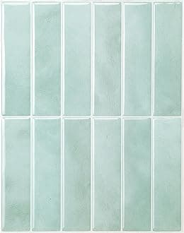 SMART TILES Peel and Stick Backsplash - 5 Sheets of 11.43" x 9" - 3D Adhesive Peel and Stick Tile Backsplash for Kitchen, Bathroom, Wall Tile