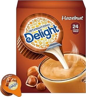 Coffee Creamer Singles, Hazelnut, 24 Count, Pack of 6