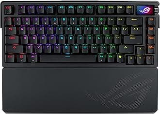 ROG Azoth Extreme Wireless Mechanical Gaming Keyboard – 75% TKL, ROG NX Snow Linear Switches, PBT Keycaps, Aluminum Chassis, Carbon Fiber, Gasket Mount, Color OLED Screen, PC/Mac Support - Black