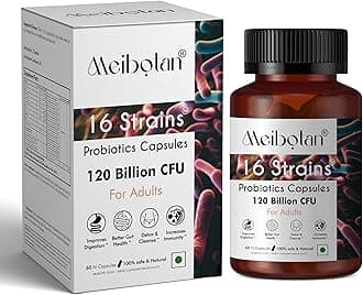Probiotic Supplement 120 Billion CFU For Men & Women with 16 Strains - Stimulates the immune system Digestion Immunity Support- 60 Veg Capsules