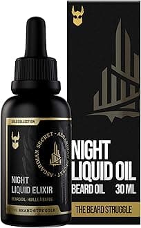 Beard Growth Oil - Asgardian Secret, Gold Collection (1 Fl oz) - Night Liquid Elixir - Beard Oil for Men - Softens, Moisturizing, & Healthier Beard Growth