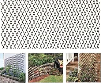 Expandable Garden Trellis Plant Support Willow Lattice Fence Panel for Climbing Plants Vine Ivy Rose Cucumbers Clematis 36X92 Inch