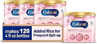 Enfamil A.R. Baby Formula, Added Rice Starch Formula to Reduce Reflux & Spit-Up, DHA for Brain Development, Probiotics to Support Digestive & Immune Health, Baby Milk, 19.5 Oz Tub, 4 Count