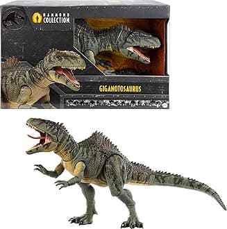 Mattel Jurassic World Dominion Hammond Collection Giganotosaurus Dinosaur Figure, 21 Articulations, Glass Eyes, Wired Tail & Posable Tongue