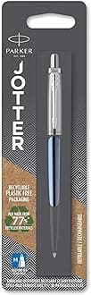 Parker Jotter Ballpoint Pen , Waterloo Blue , Medium Point Blue Ink